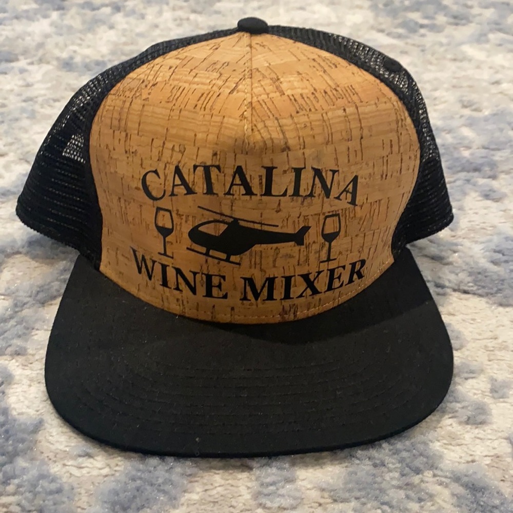 Catalina wine mixer trucker hat with cork accent